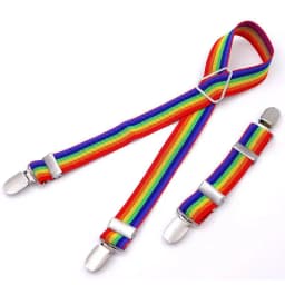 Rainbow Stripe Dog Diaper Suspenders for Pet Clothes Diapers Pants Skirt Belly Bands Small Medium Large Dogs Pet Accessories