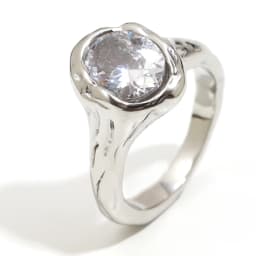 La. Muses Luxury Shiny Round Zircon Irregular Stainless Steel Women's Ring PVD Gold Plated Fashion Jewelry Accessories