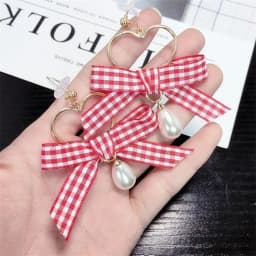 5yds 10mm 15mm 19mm 25mm light pink Lattice Plaid Polyester Ribbons Bow Ribbon Gift Wrapping Christmas Ribbon DIY Handmade Craft