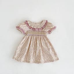 New Summer Baby Girl Clothes Short Sleeve Lace Flower Girls Dress Cotton Baby Romper Princess Dress Famil Matching Sister Outfit