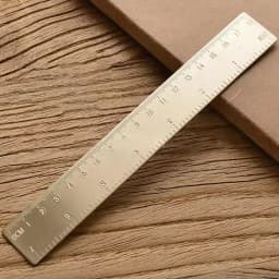 Retro Brass Straight Rulers Centimeter Inches Metal Triangle Ruler Protractor Stationery Measuring Tool School Office Supplies