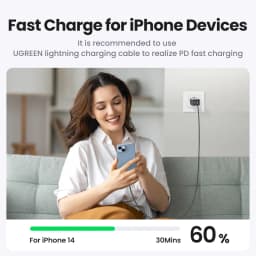 UGREEN 65W GaN Charger Quick Charge 4.0 3.0 Type C PD Fast Phone Charger USB Charger For Macbook Pro Laptop iPhone 17 15 15 Pro