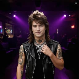 Synthetic Hair Men's 80s Rock Mullet Wig Brown Retro Hairstyle for Cosplay Party Vintage Fashion