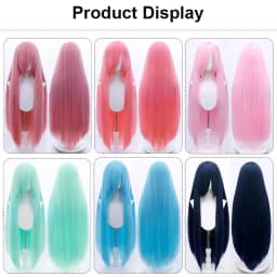 Snoya 100cm Synthetic Fluffy Corn Perm Cosplay Wig Pink Red Blue Purple Anime Party Long Wig for Women