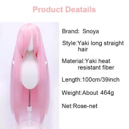 Snoya 100cm Synthetic Fluffy Corn Perm Cosplay Wig Pink Red Blue Purple Anime Party Long Wig for Women