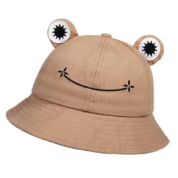 1pc Personality Frog Shaped Fisherman Hat with Embroidery for Men and Women,Sunshade,Warmth,Ear Protection Basin Hat for Holiday