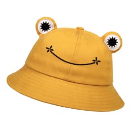 1pc Personality Frog Shaped Fisherman Hat with Embroidery for Men and Women,Sunshade,Warmth,Ear Protection Basin Hat for Holiday