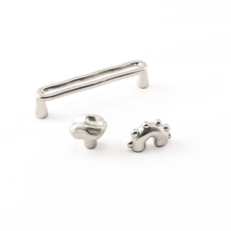 Santaya PVD Nickel Silver Brass Handles Kitchen Cabinet Pulls Bedroom Wardrobe Drawer Knobs Furniture Handle