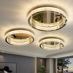 Modern Gold Crystal Ceiling Chandelier for Living Room Bedroom Luxury Round Ceiling light Led Indoor Lighting Decor