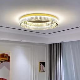 Modern Gold Crystal Ceiling Chandelier for Living Room Bedroom Luxury Round Ceiling light Led Indoor Lighting Decor