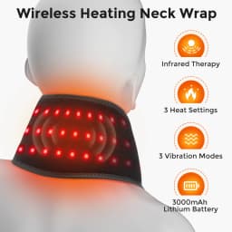 Electric Heating Neck Belt 36pcs LED Beads 660&850nm Infrared Neck Cervical Protection Neck Vibration Massage Heated Pad
