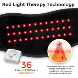 Electric Heating Neck Belt 36pcs LED Beads 660&850nm Infrared Neck Cervical Protection Neck Vibration Massage Heated Pad