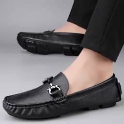 British Style Men's Genuine Leather Shoes Soft Soles Comfortable Walking Shoes High-quality Brown Men's Business Casual Shoes