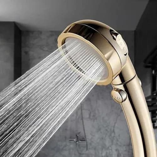 360 Degrees Rotating Handheld Shower Head Adjustable Water Saving Shower Head 3 Spray Setting with ON/OFF Pause Switch