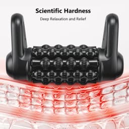 Electric Fascia Roller Muscle Massager, 5-Speed Rotating Deep Tissue Body Roller for Back Legs Calves, Cordless Rechargeable Gym