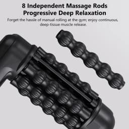 Electric Fascia Roller Muscle Massager, 5-Speed Rotating Deep Tissue Body Roller for Back Legs Calves, Cordless Rechargeable Gym