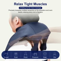 Strong 10-Heads Hand Pinching Neck And Shoulder Massager Wireless Trapezius Back Waist Neck Cervical Kneading Massage Shawl