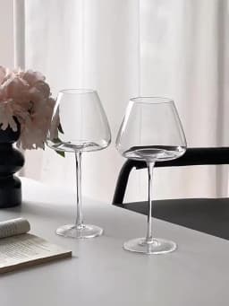 European-style Large-Bellied Burgundy Red Wine Glass Luxury And High-end Feel Home Crystal Glass Stemmed Wine Glass