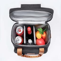 DENUONISS New Wine Cooling Bag 100% Leakproof Picnic Cooler Bag Vintage Leather Refrigerator Bag Portable Thermal Bag
