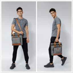DENUONISS New Wine Cooling Bag 100% Leakproof Picnic Cooler Bag Vintage Leather Refrigerator Bag Portable Thermal Bag