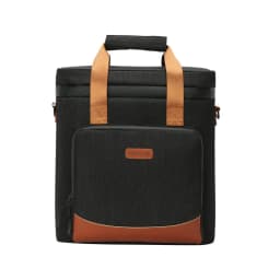 DENUONISS New Wine Cooling Bag 100% Leakproof Picnic Cooler Bag Vintage Leather Refrigerator Bag Portable Thermal Bag