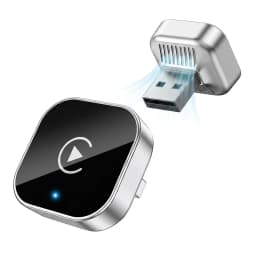 2-in-1 Wireless CarPlay & Android Auto Adapter, Plug & Play CarPlay Dongle Converts Wired to Wireless, Fast Auto-Connect