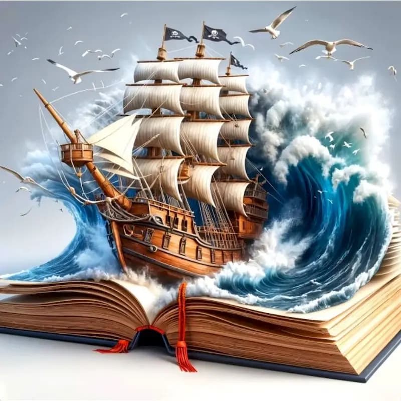 SDOYUNO Diy Diamond Mosaic Book Landscape Kit Full Diamond Painting Boat Mosaic Wall Art Decor For Home New Collection