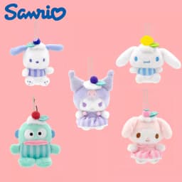 Sanrio Hangyodon Kuromi Melody Pachacoo Cinnamoroll Stuffed Plush Toys Pendant Cute KT Keyring Anime Keychain Christmas Gift