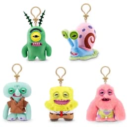 2026 Stock Genuine Fuggler X Spongebob Squarepants Funny Ugly Monster Trandy Plush Keyring Cute Plush Keychain Pendant Gift Toy