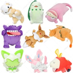 Pokemon Sleeping Gengar Eevee Charizard Sylveon Plush Toys Kawaii Sprigatito Oshawott Fuecoco Pamo Cubone Peluche Dolls Gift Kid