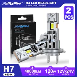 XSTORM H7 LED Headlight NO ERROR Canbus 120W 40000LM 6500K 12V LED H7 Light Bulbs With Fan Turbo Lamp Hi/Low Beam Apply Car