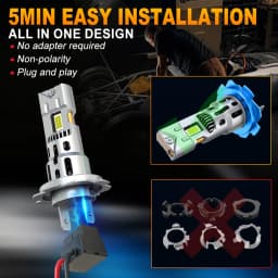 XSTORM H7 LED Headlight NO ERROR Canbus 120W 40000LM 6500K 12V LED H7 Light Bulbs With Fan Turbo Lamp Hi/Low Beam Apply Car