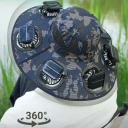Hot 6 Fans Solar Fan Hat Breathable UV Protection Wide Brim Sun Cap Summer Fan Visor Cap For Men Outdoor Hiking Camping Fishing