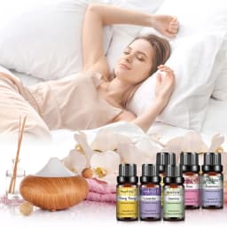PHATOIL 6 Bottles Essential Oils Set For Aromatherapy,Diffuser-10ml Lavender Jasmine Ylang Ylang Rose Rosemary Chamomile Aroma
