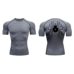 Anime Hunter X Hunter GYM Compression Tshirts Running Fitness Tight Sportswear Short Sleeve Summer Breathable Sport Spider Top
