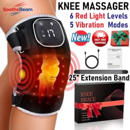USB 3-IN-1 Red Light Therapy Brace 660nm 850nm Infrared Heating Vibration Massage Pad for Knee Shoulder Elbow Joint Pain Relief