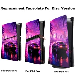 New GT Faceplate for PS5/Slim/Pro Disc Edition Anti-Scratch Case ABS Replacement Cover Skin for PS5 Console CD-ROM Accessories
