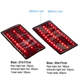 1/2Pcs Infrared Red Light Arm Belt 660nm&850nm Red Light Arm Wrap Pad with for Arm Knee Shoulder Joints Muscle Pain Relief
