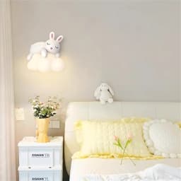 Wall Lamp, Bedside Lamp, Bedroom Staircase Lamp, Background Wall Lamp, Hanging Lamp, Boy Cloud, Little Bear, Children's Room Lam