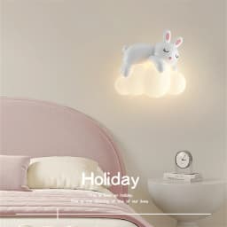 Wall Lamp, Bedside Lamp, Bedroom Staircase Lamp, Background Wall Lamp, Hanging Lamp, Boy Cloud, Little Bear, Children's Room Lam