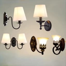 American Style Wall Lamp Retro Garden Wall Sconce Led Lights Bedroom Bedside Lamp Rural Creative Aisle Iron Indoor Lighting