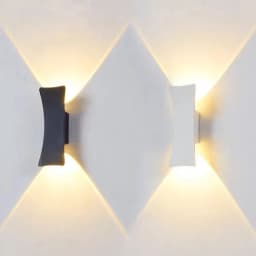 Outdoor Wall Lights Exterior Wall Waterproof Lamp Aluminum Lamp White and Black Body Lamp Courtyard Entrance Wall Lamp Fixture