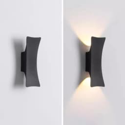 Outdoor Wall Lights Exterior Wall Waterproof Lamp Aluminum Lamp White and Black Body Lamp Courtyard Entrance Wall Lamp Fixture