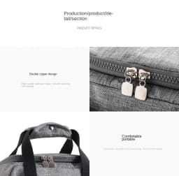 Insulated Lunch Bag Women Kids Cooler Bag Thermal Bag Portable Ice Pack Tote Canvas Food Container Food Picnic Bags
