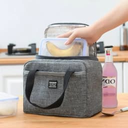 Insulated Lunch Bag Women Kids Cooler Bag Thermal Bag Portable Ice Pack Tote Canvas Food Container Food Picnic Bags