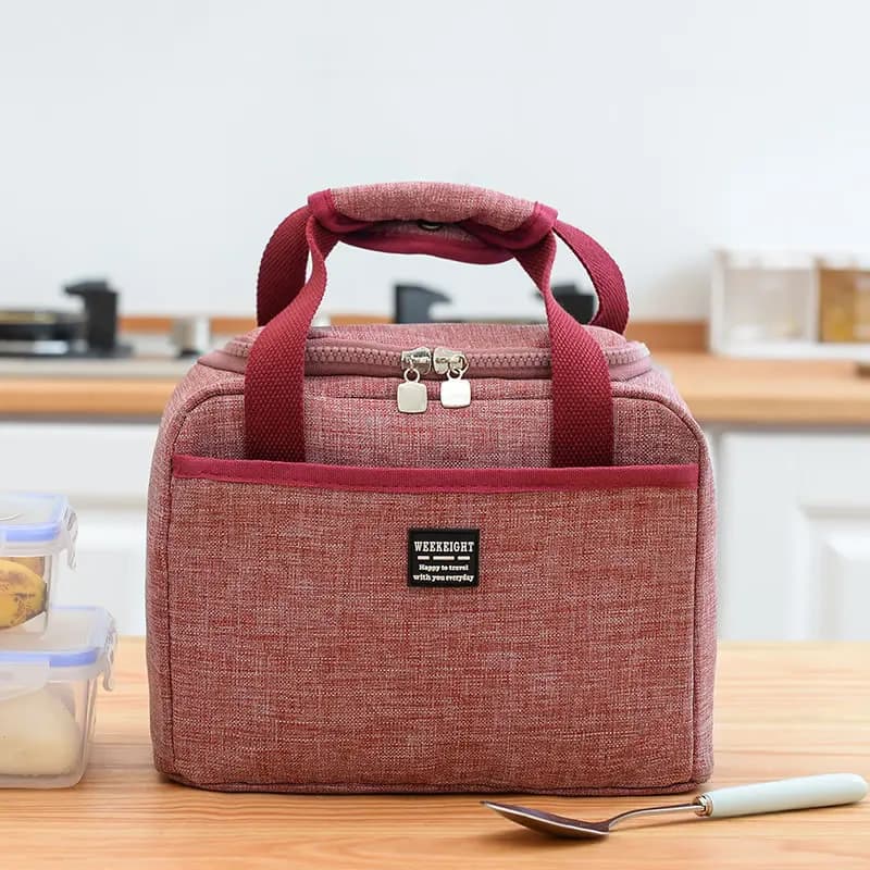 Insulated Lunch Bag Women Kids Cooler Bag Thermal Bag Portable Ice Pack Tote Canvas Food Container Food Picnic Bags