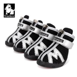 Truelove Mesh Fabric Dog Shoes Pet Dog Boots Waterproof Reflective Rugged Anti-Slip Sole Skid-Proof Outdoor for Small Dog S5911