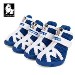 Truelove Mesh Fabric Dog Shoes Pet Dog Boots Waterproof Reflective Rugged Anti-Slip Sole Skid-Proof Outdoor for Small Dog S5911