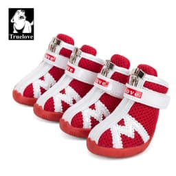 Truelove Mesh Fabric Dog Shoes Pet Dog Boots Waterproof Reflective Rugged Anti-Slip Sole Skid-Proof Outdoor for Small Dog S5911