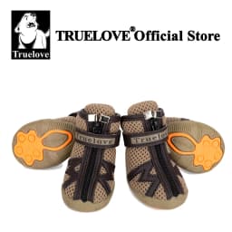 Truelove Mesh Fabric Dog Shoes Pet Dog Boots Waterproof Reflective Rugged Anti-Slip Sole Skid-Proof Outdoor for Small Dog S5911